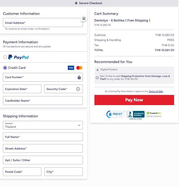 Dentolyn - Secure checkout